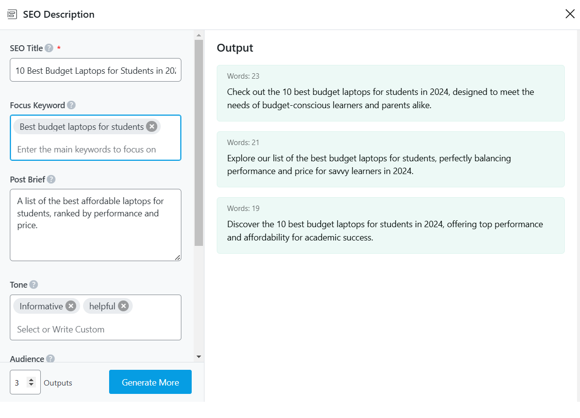 Crafting Keyword-Optimized Meta Descriptions with Content AI