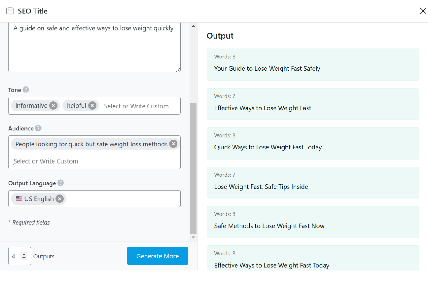 Creating High-Ranking Titles with the Right Keywords with Content AI