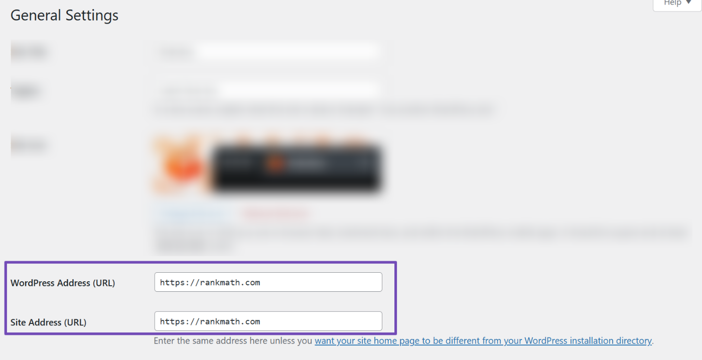 URL settings in WordPress