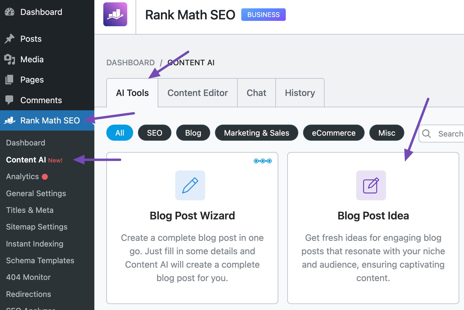 Select Blog Post Idea tool