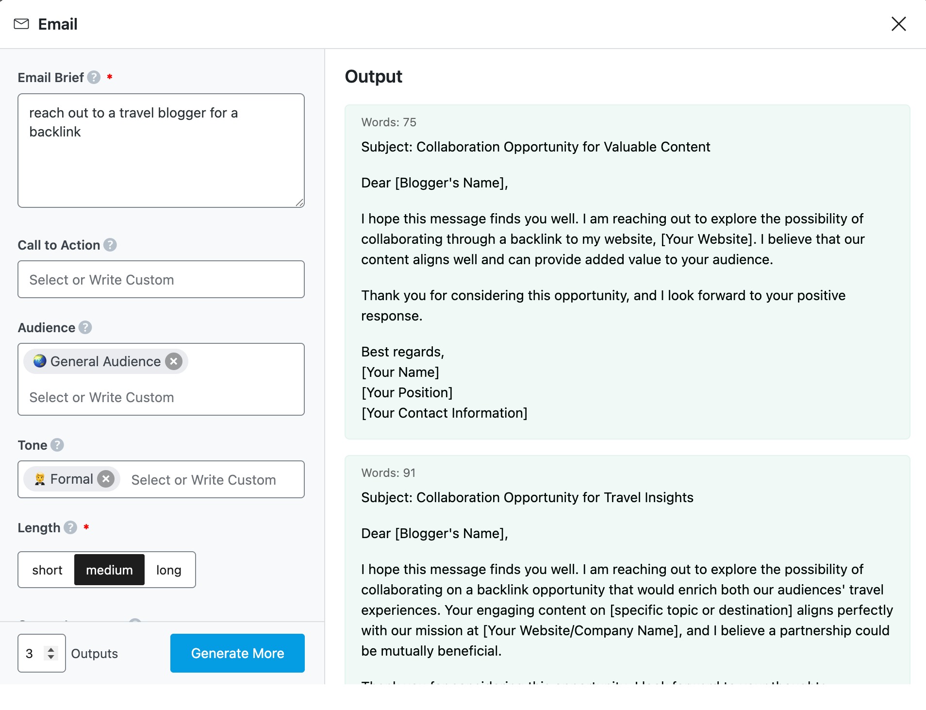Email AI tool