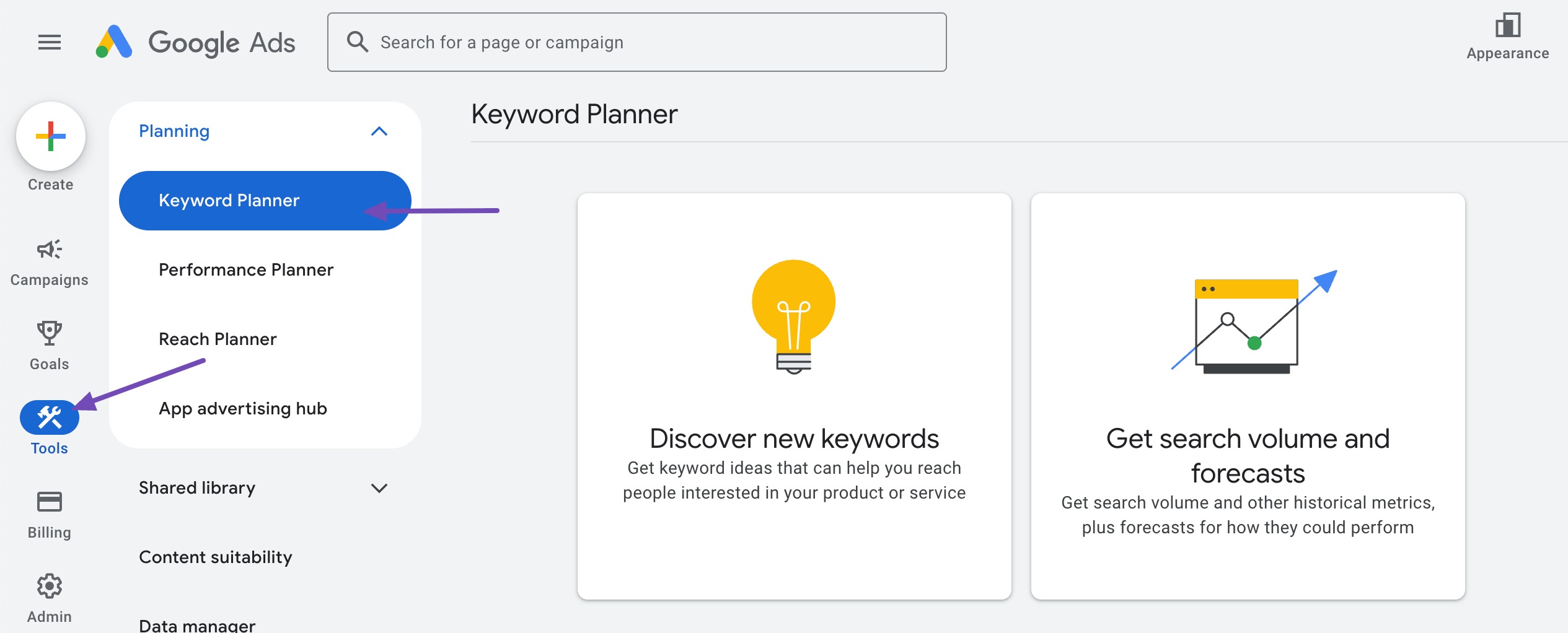 Google Keyword Planner