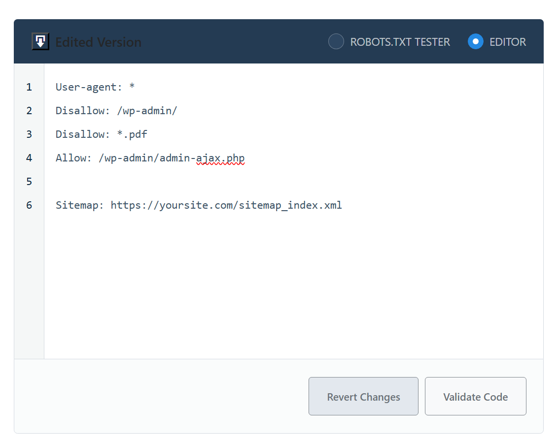 Disallowing pdf files in Rank Math's robots.txt