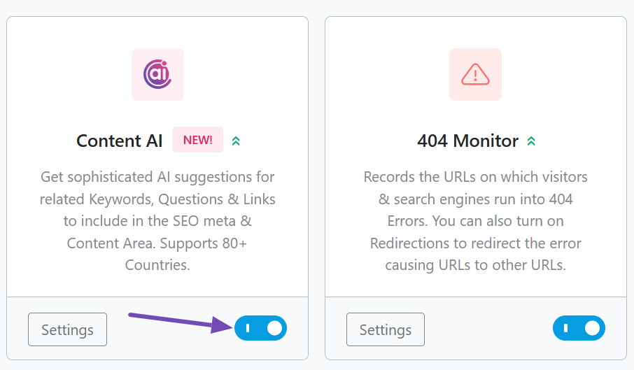 Enable content AI module
