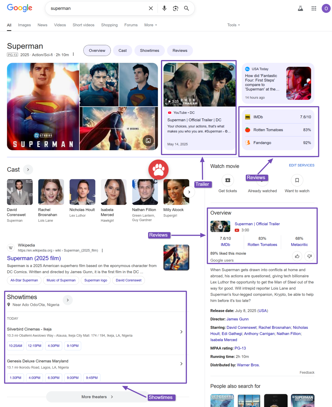 Sample of the Query Deserves Freshness (QDF) on Google results pages