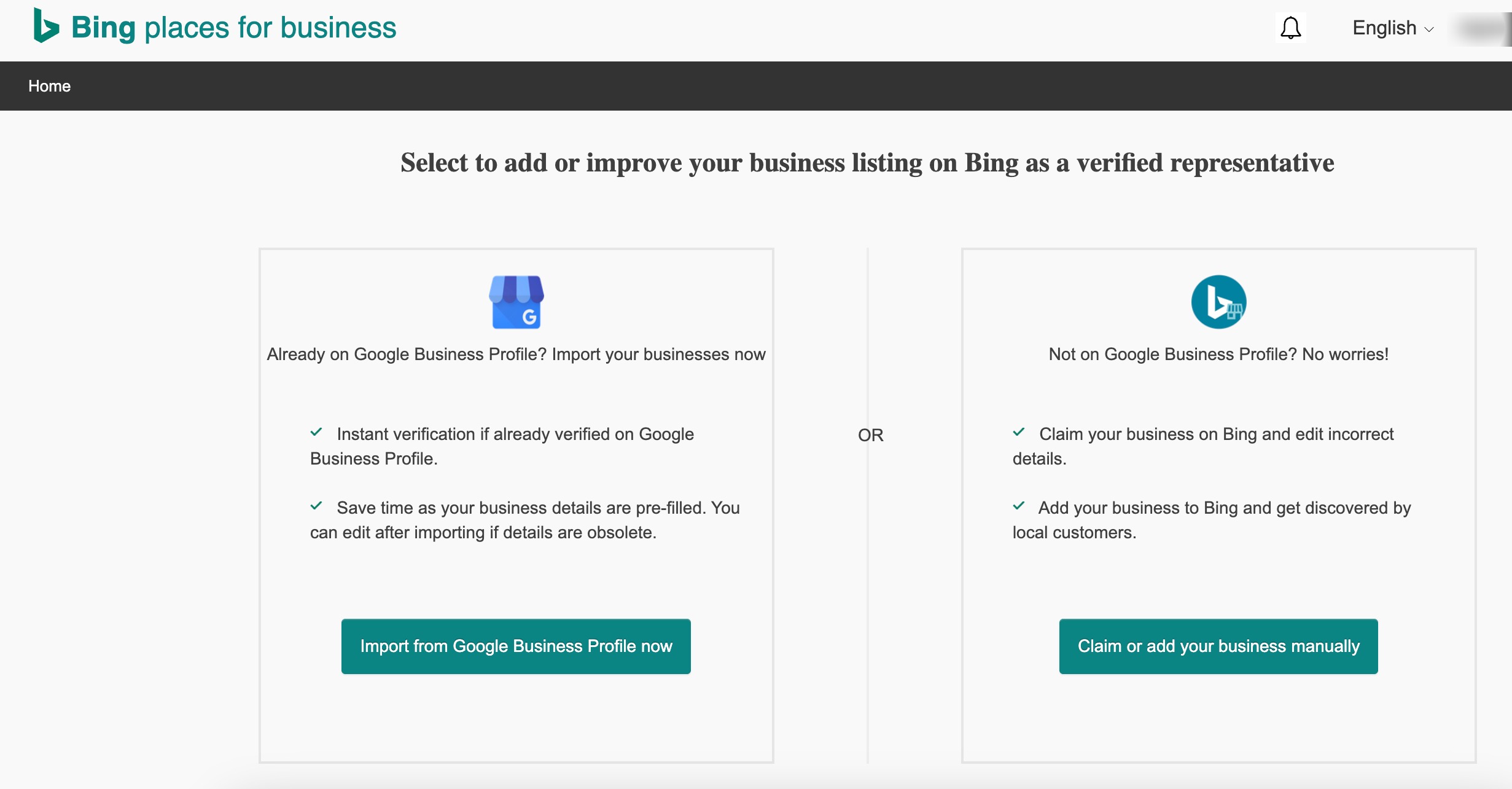 Bing places