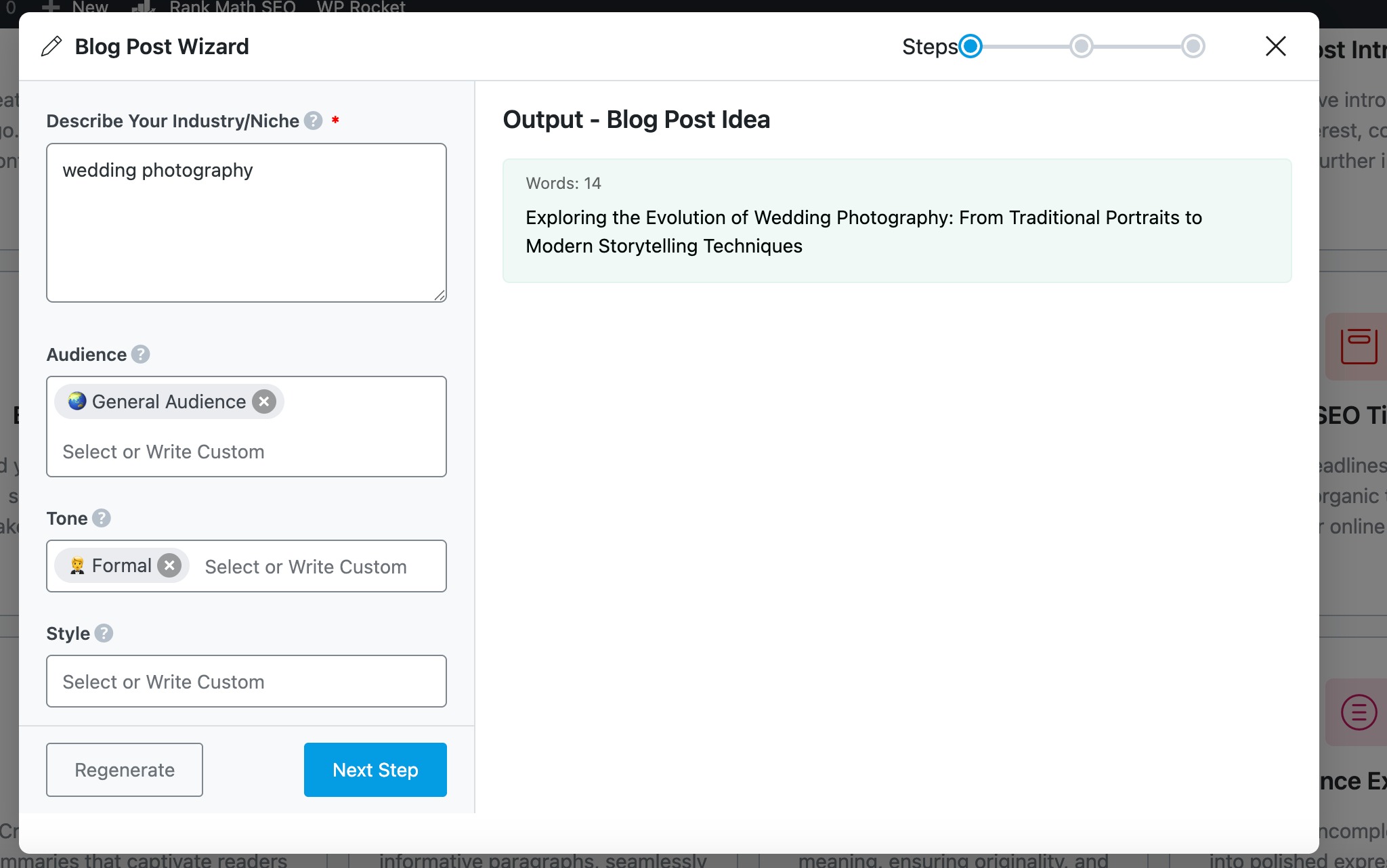 Blog Post Wizard AI tool