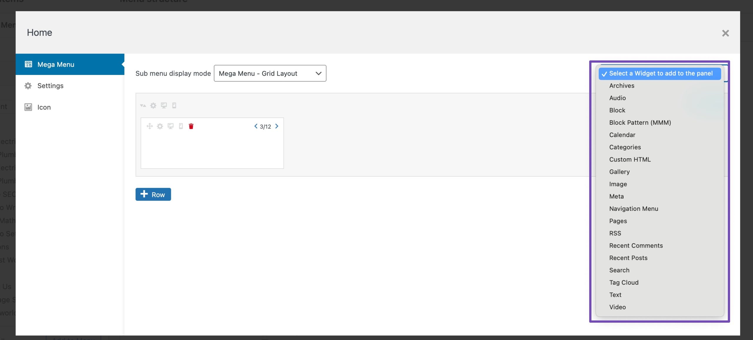 Add widgets