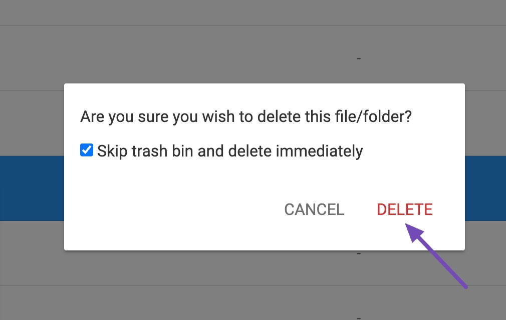 confirmation box
