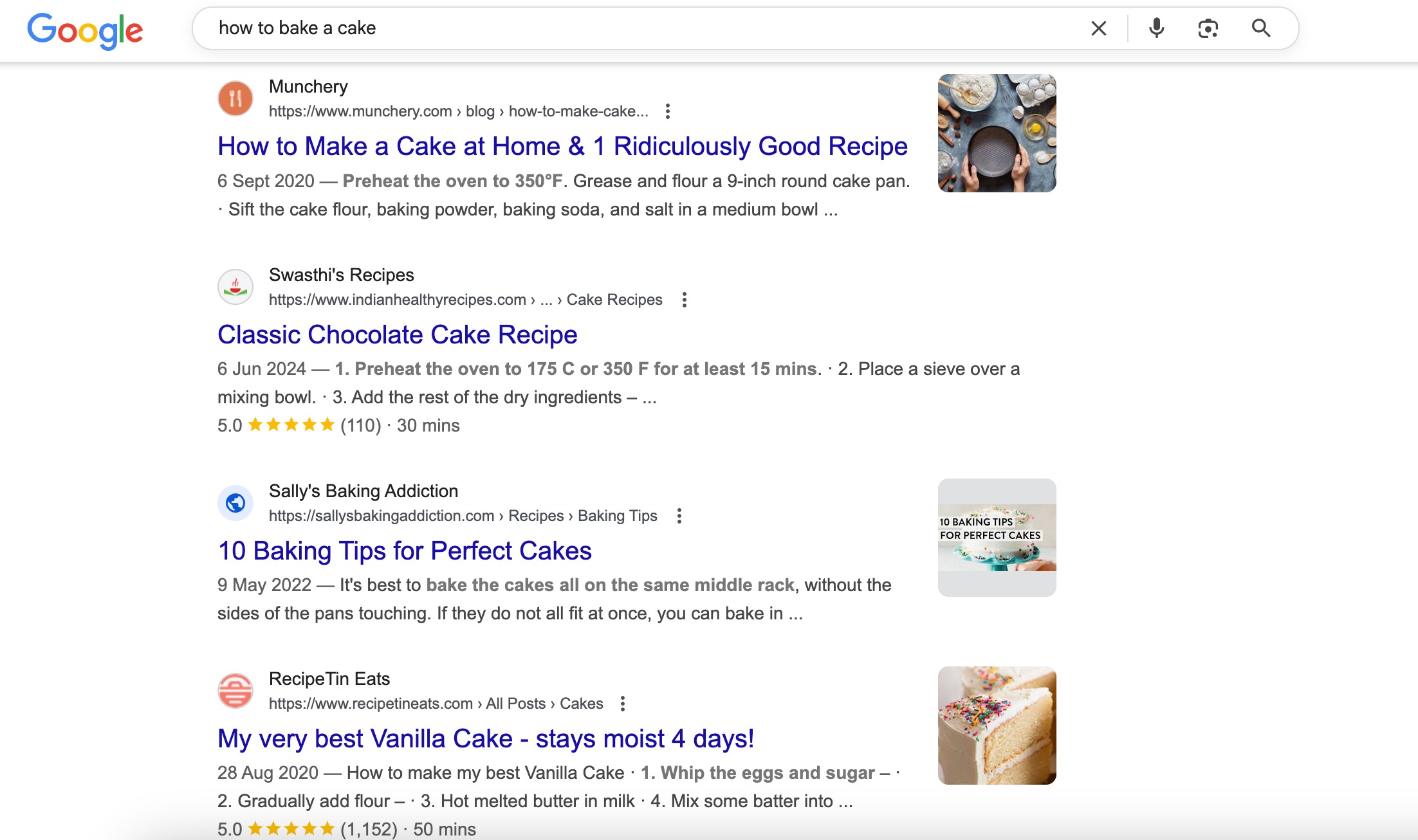 Google search example