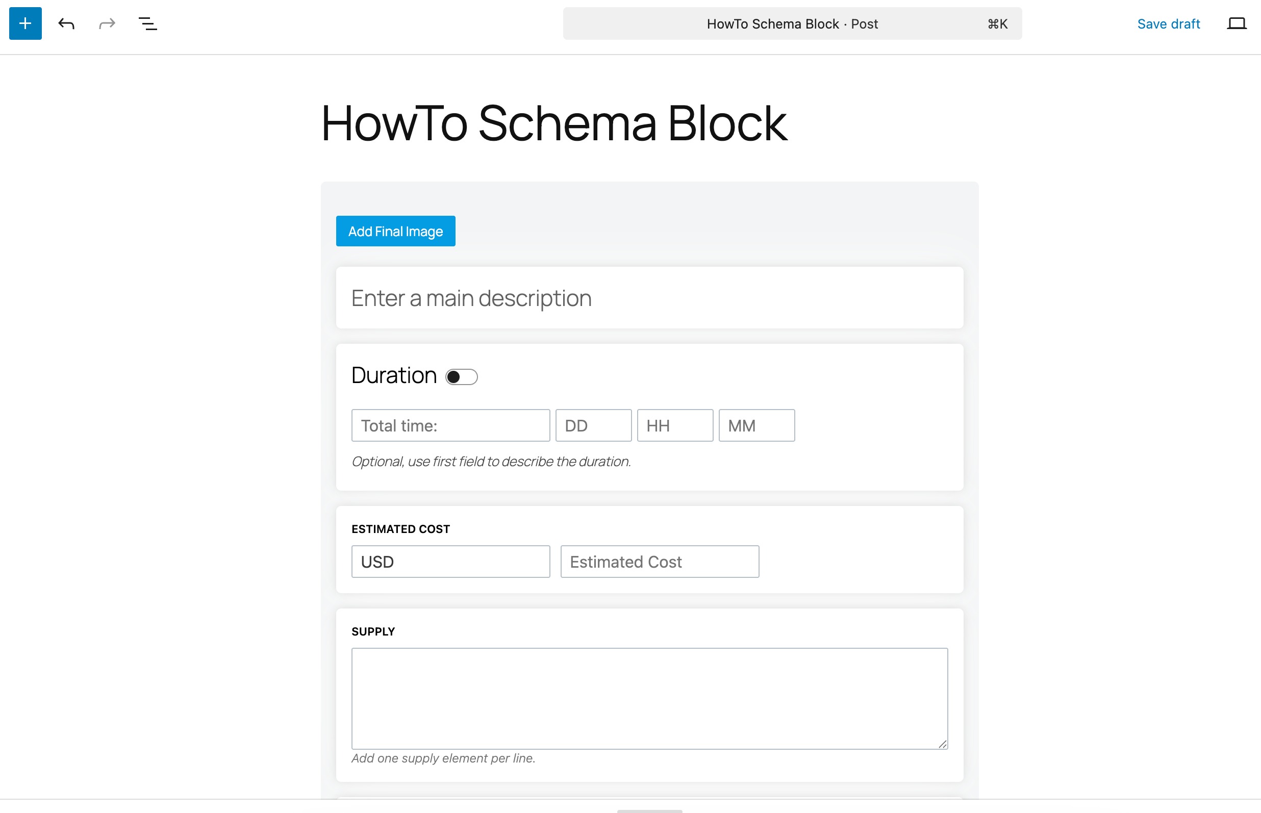 Rank Math HowTo Block