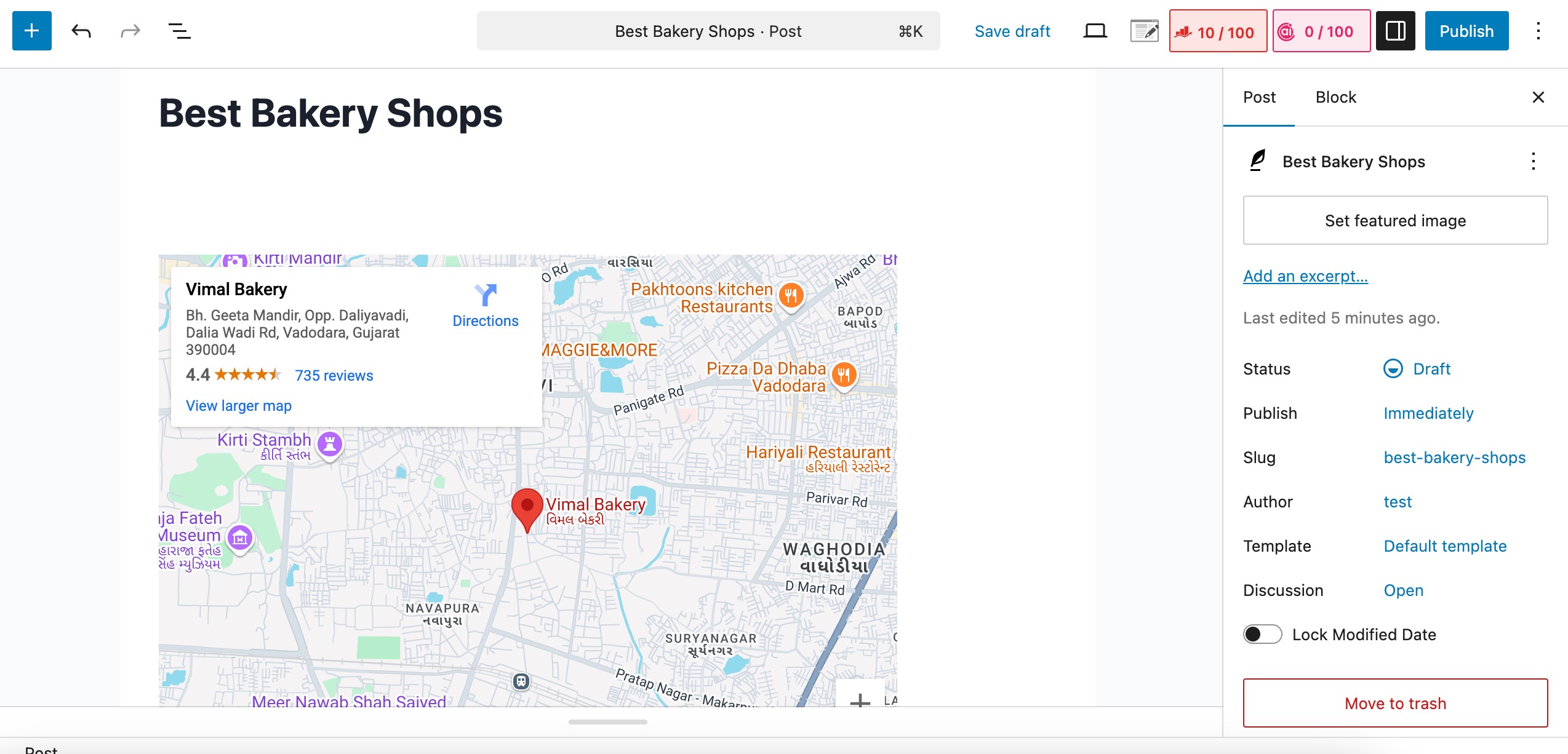 Add maps in posts