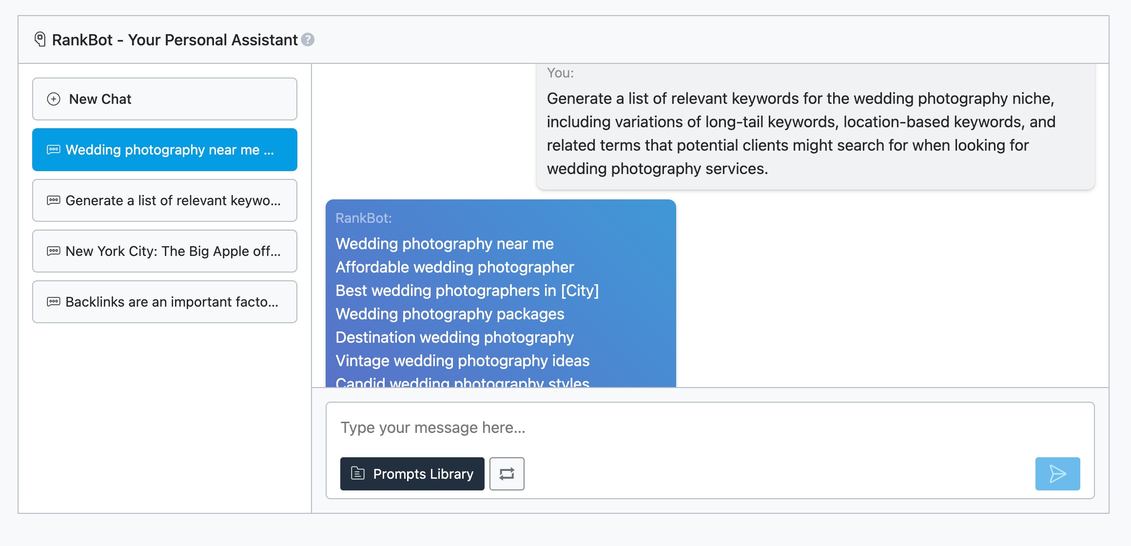 Add a prompt