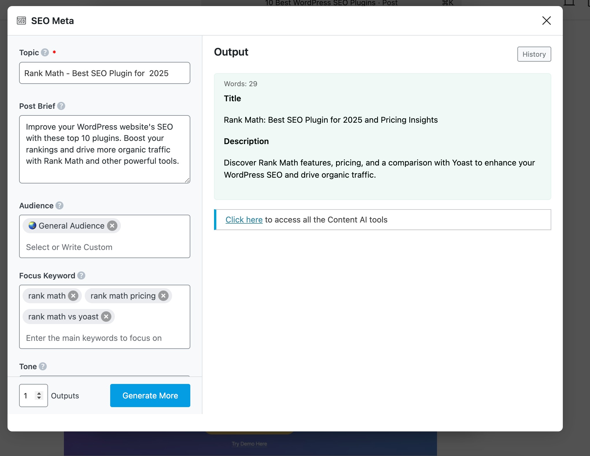 SEO Meta tool
