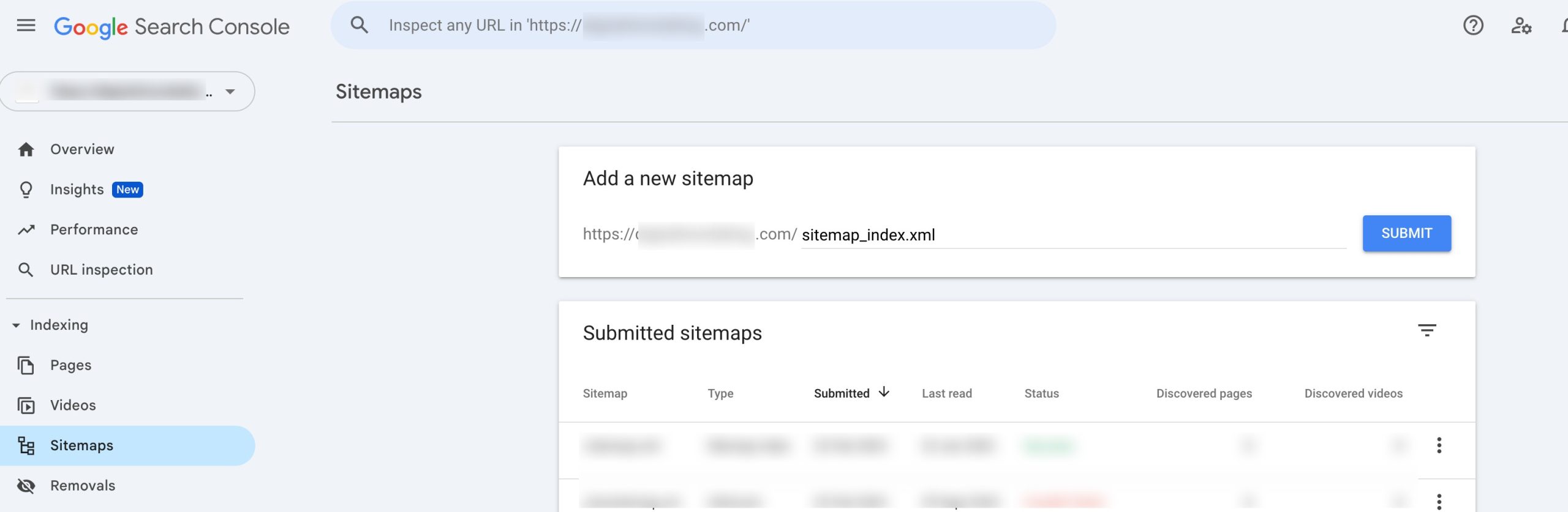 Submit Sitemap to Google Search Console