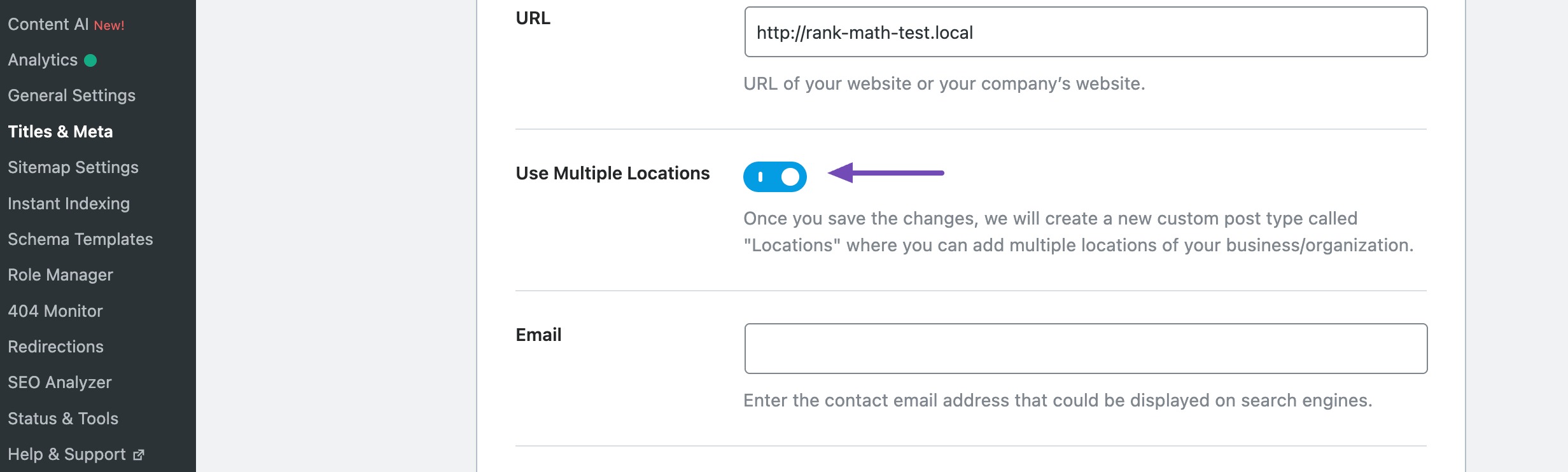 enable use multiple locations option