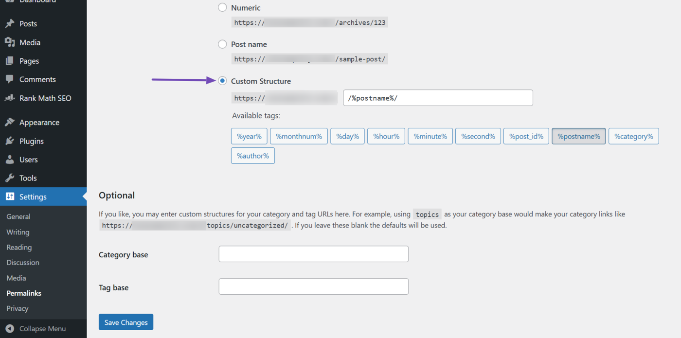 Select Custom Structure
