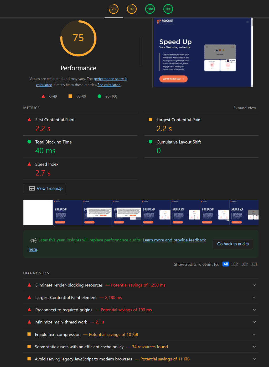 Google Chrome DevTools (Lighthouse) report