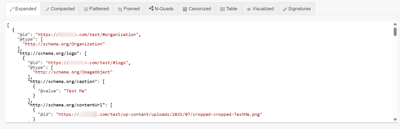 JSON-LD Playground auto correct Schema