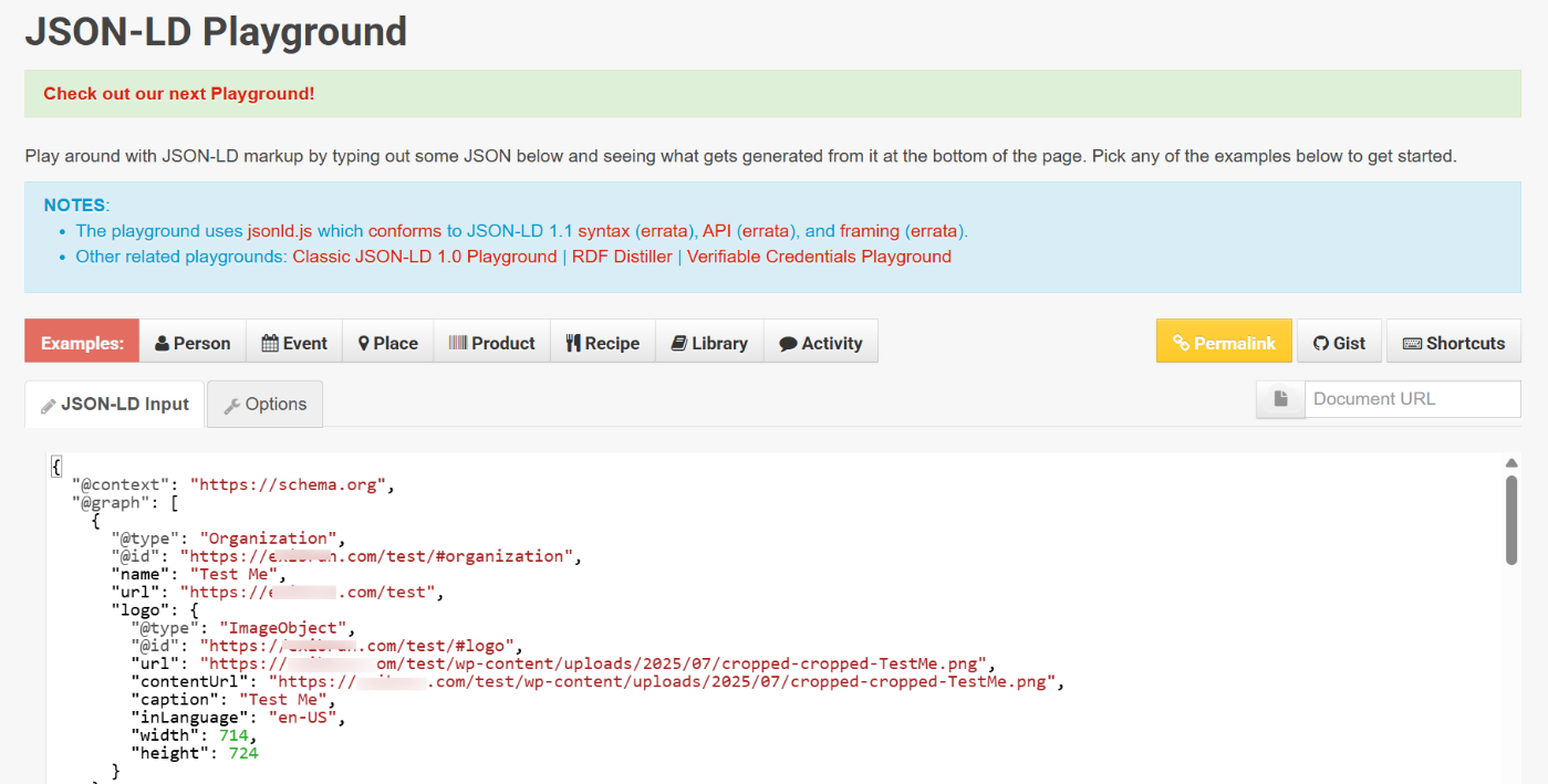 JSON-LD Playground