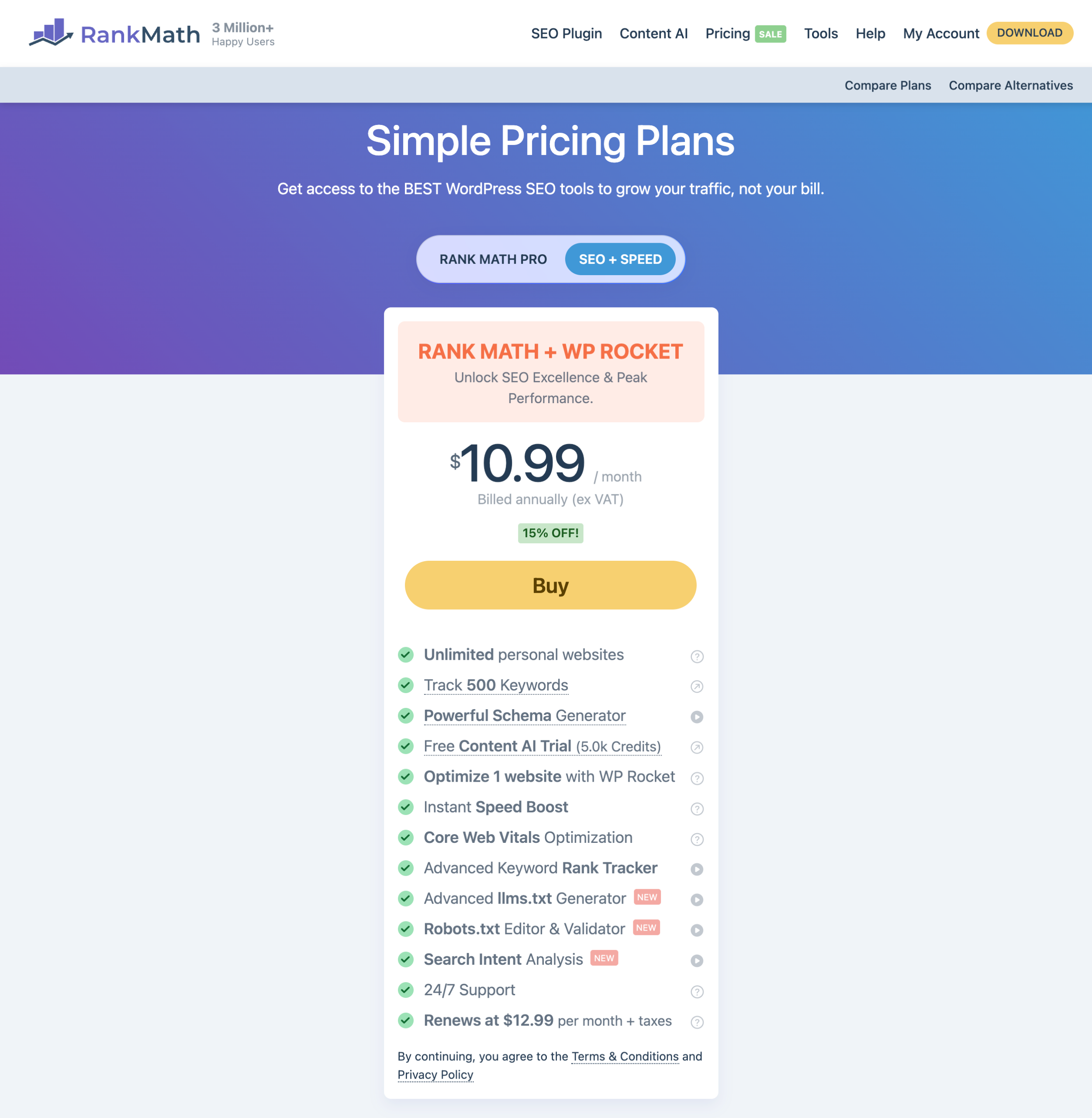 Rank Math + WP Rocket bundle