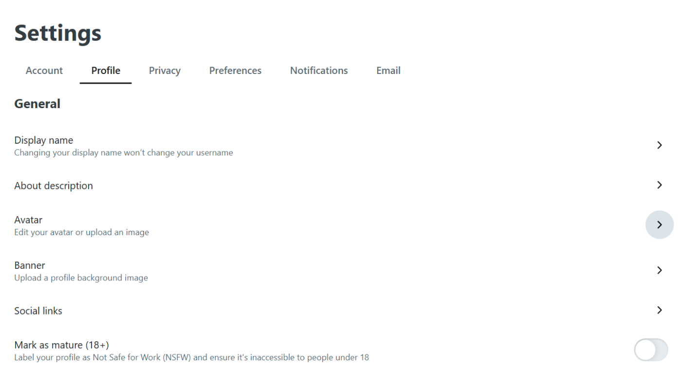 Setting up Reddit's profile