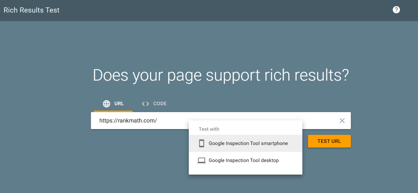 Test schema in Google Rich Results Test