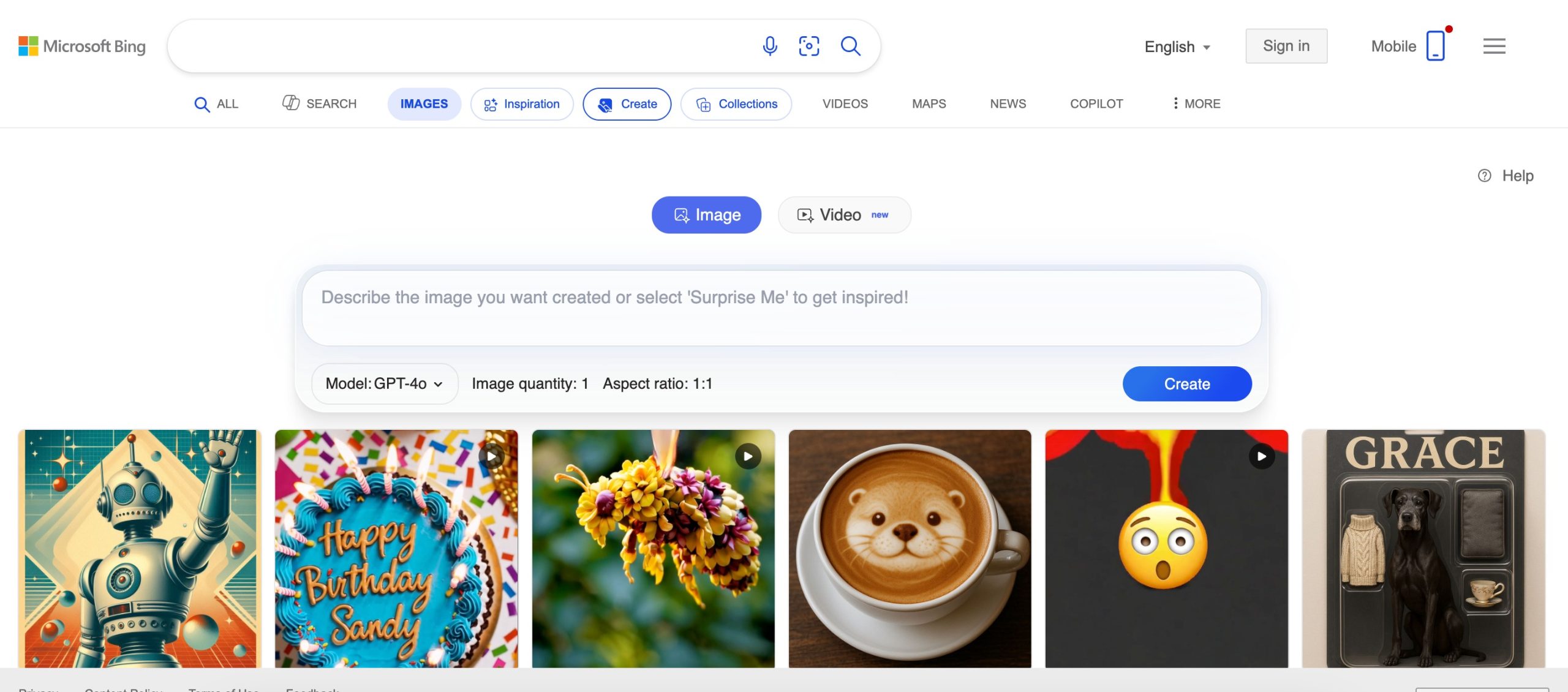 Bing Image Creator