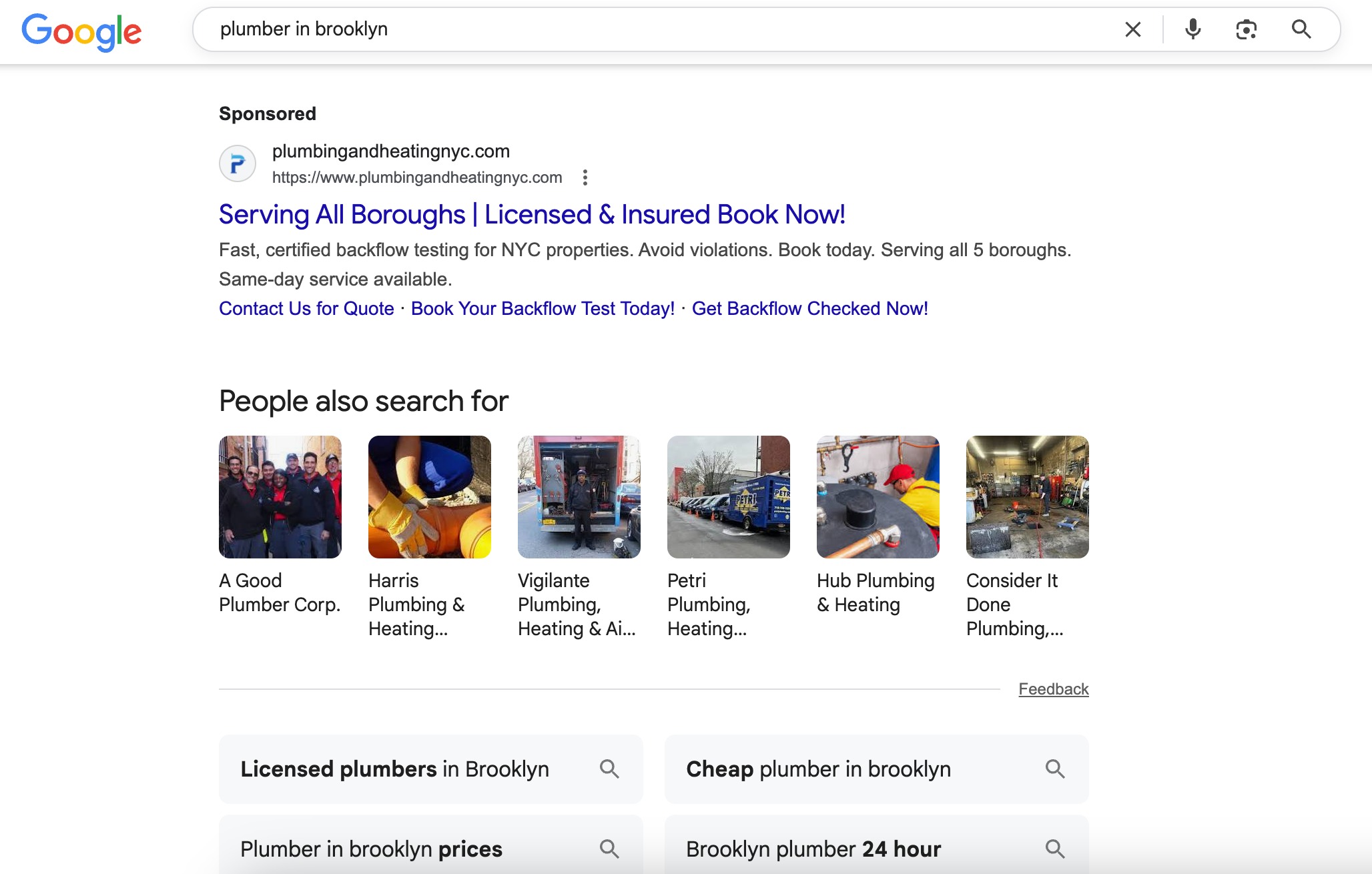 Google as keyword research