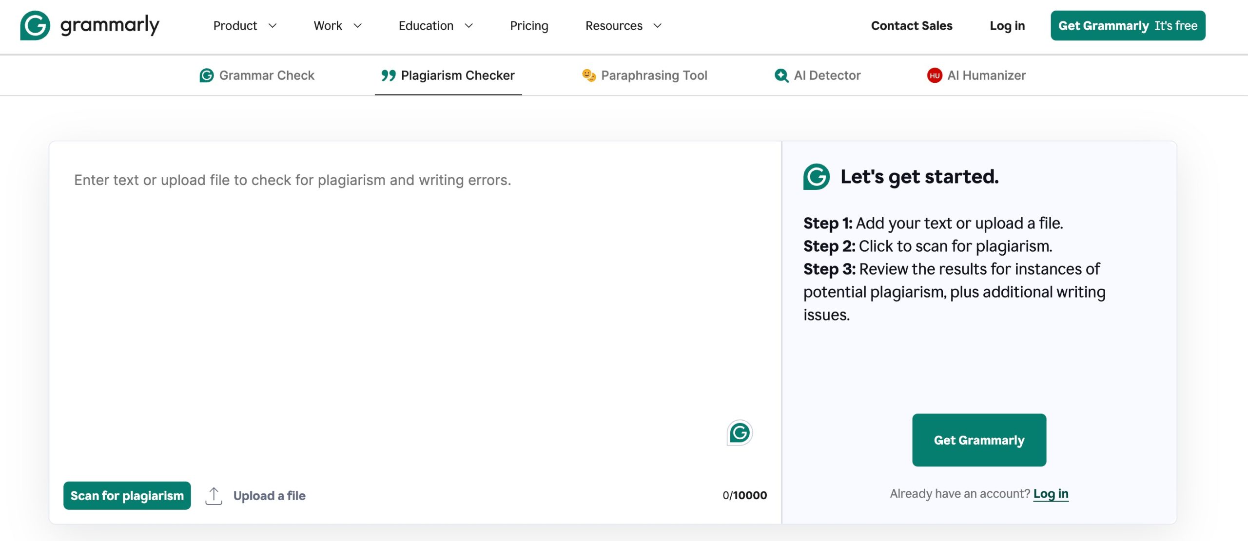 Grammarly Plagiarism Checker