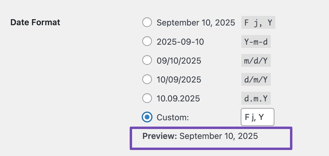 preview date