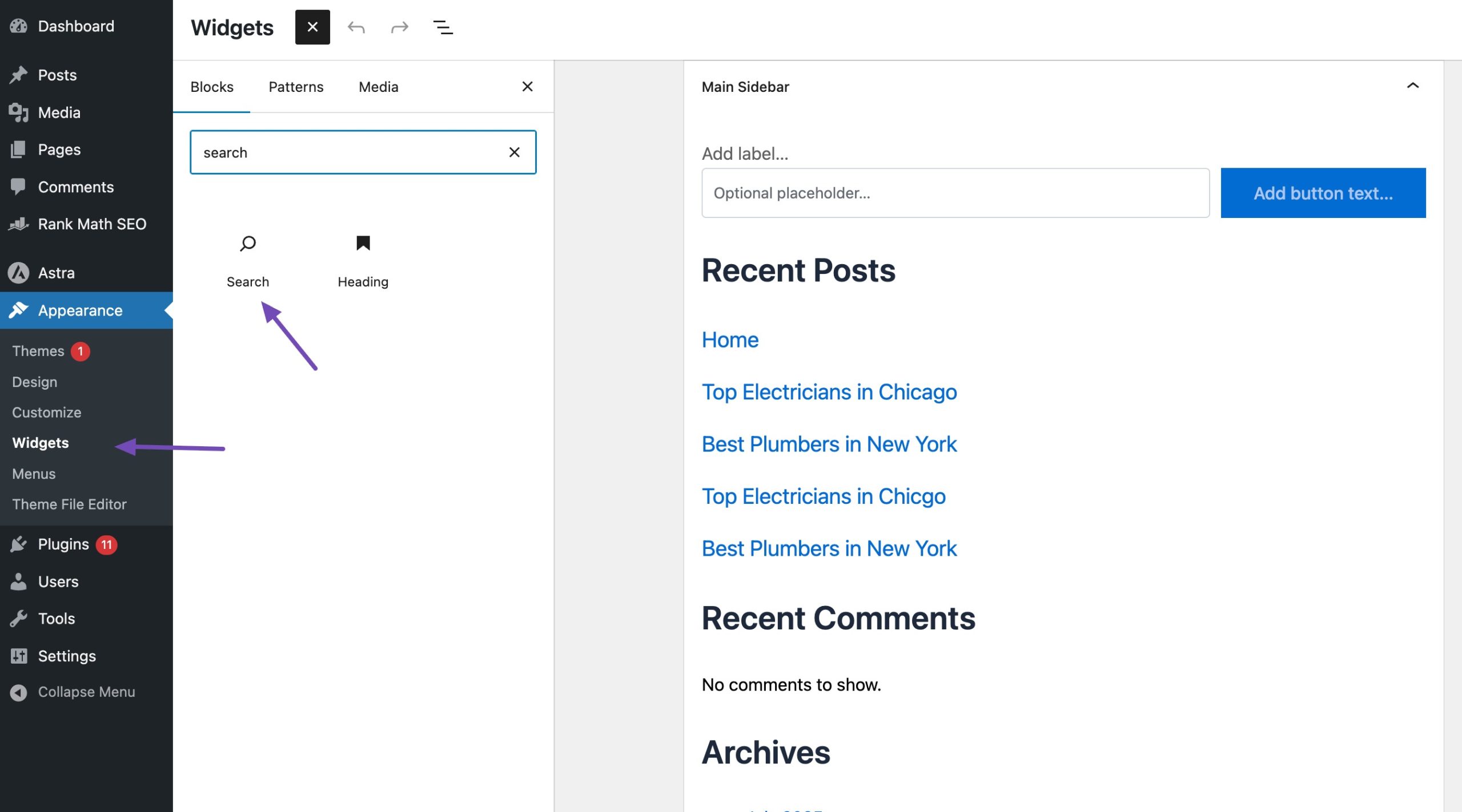 WordPress Widgets