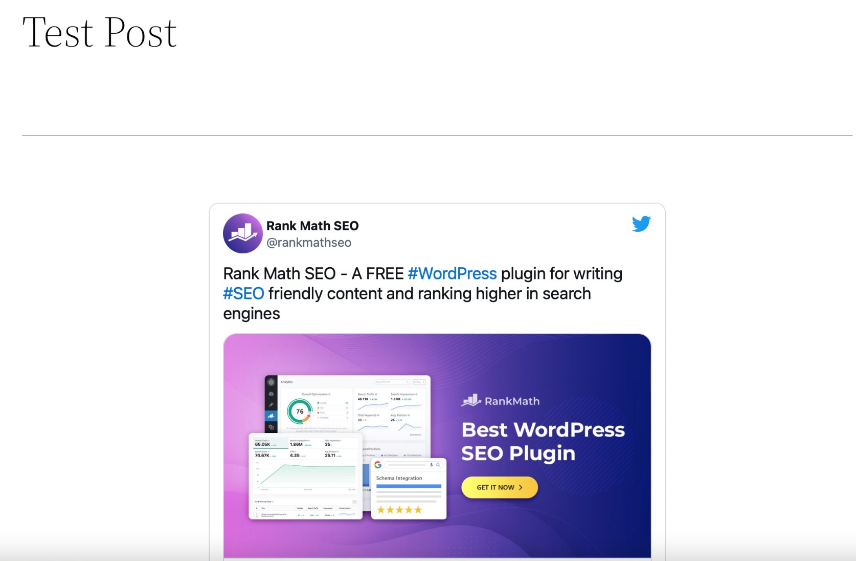 tweet preview in classic editor