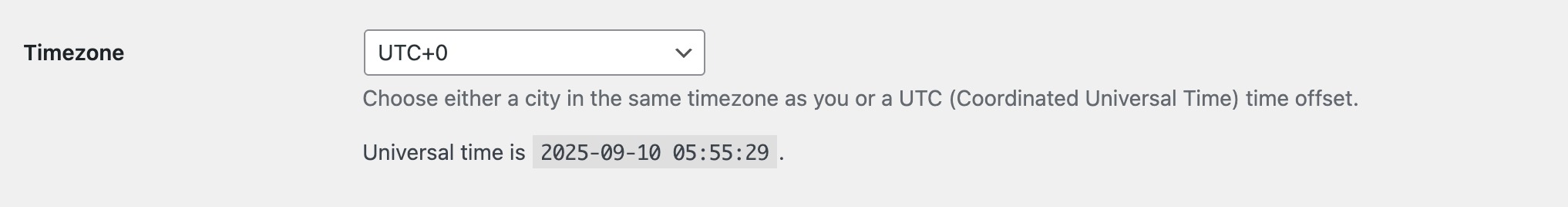 timezone