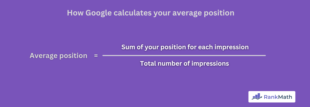 How Google calculates the average position