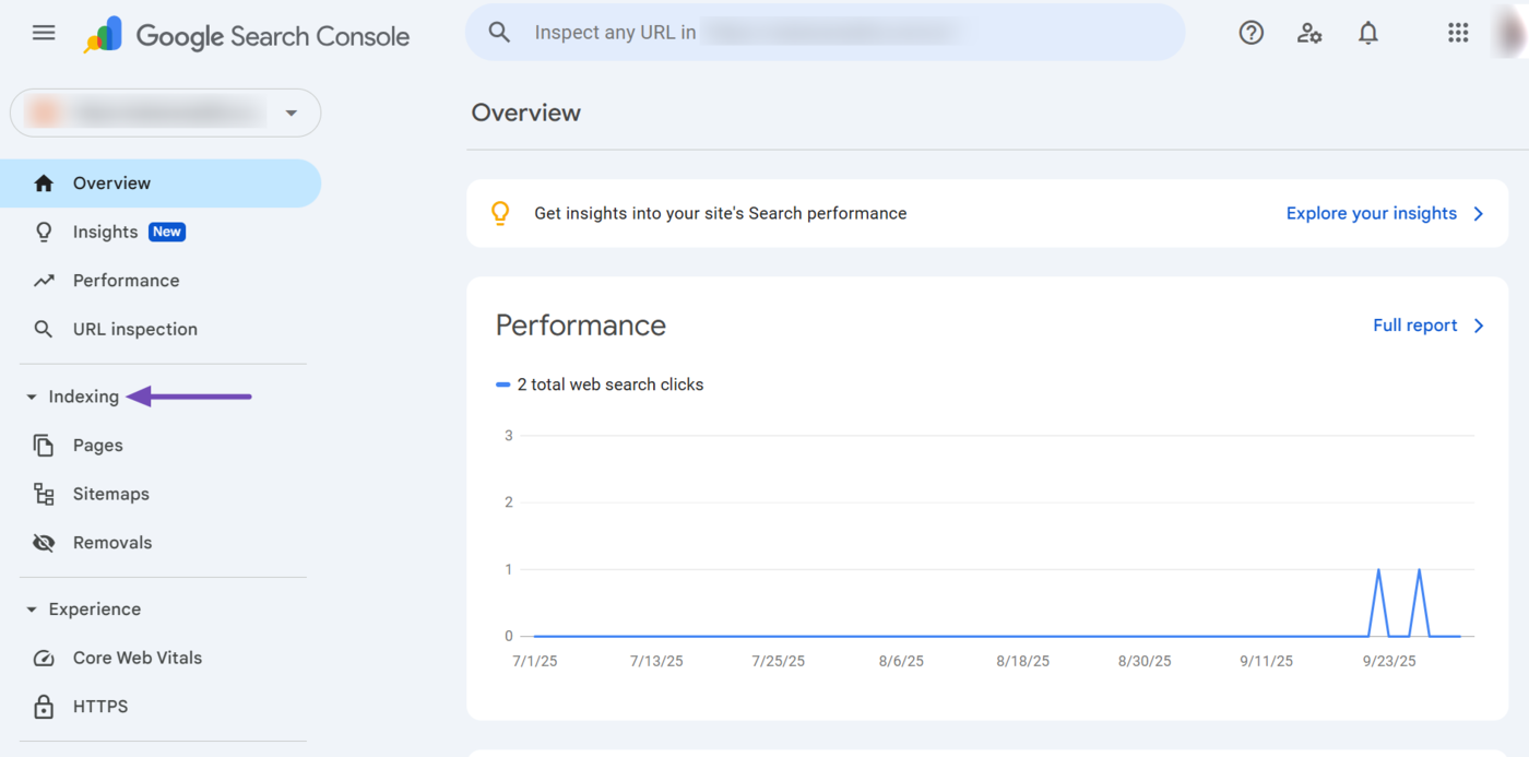Overview of the Indexing report in Google Search Console