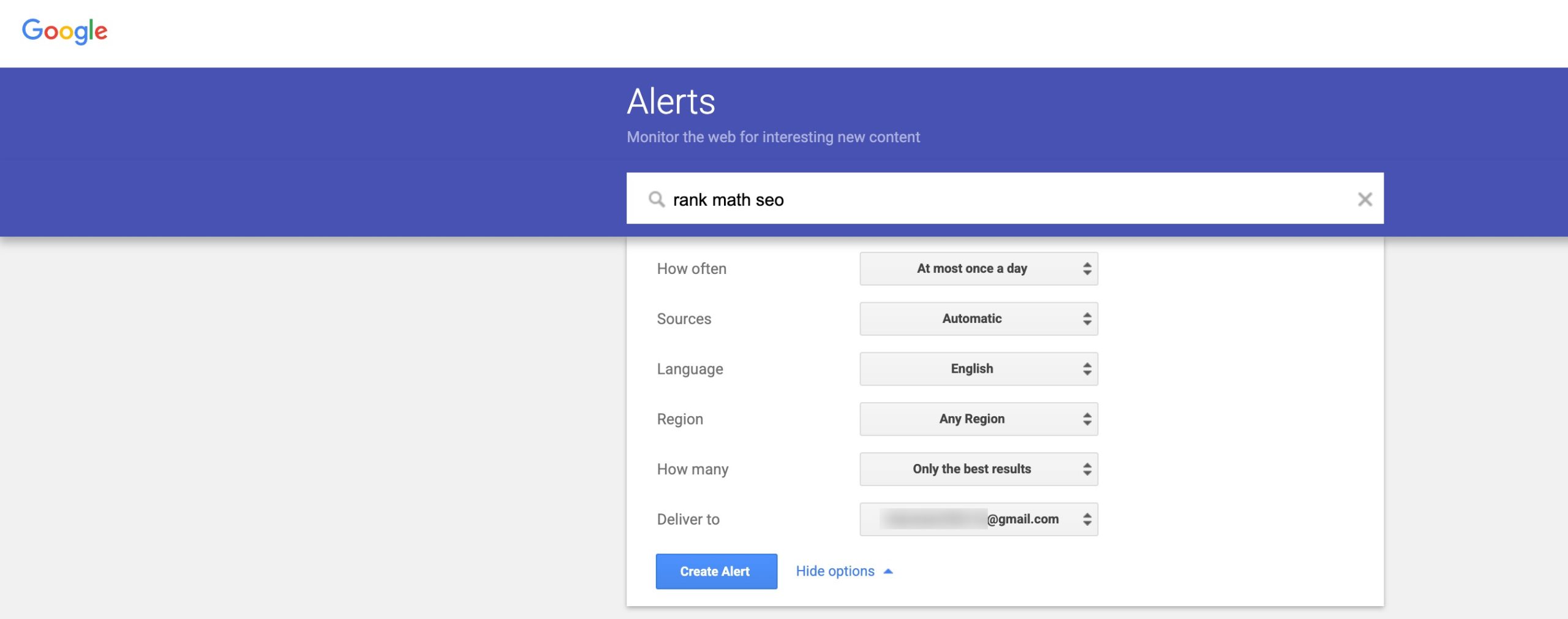 Google alert
