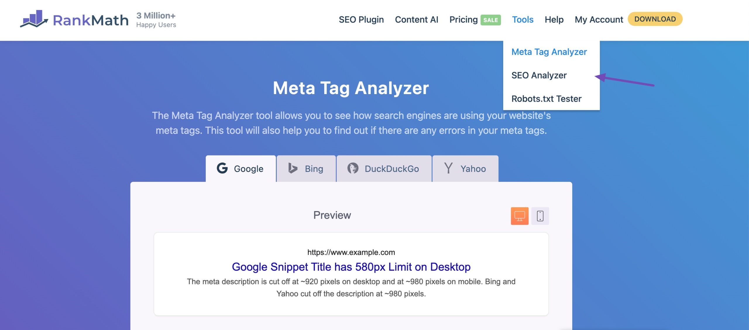 Rank Math free tools