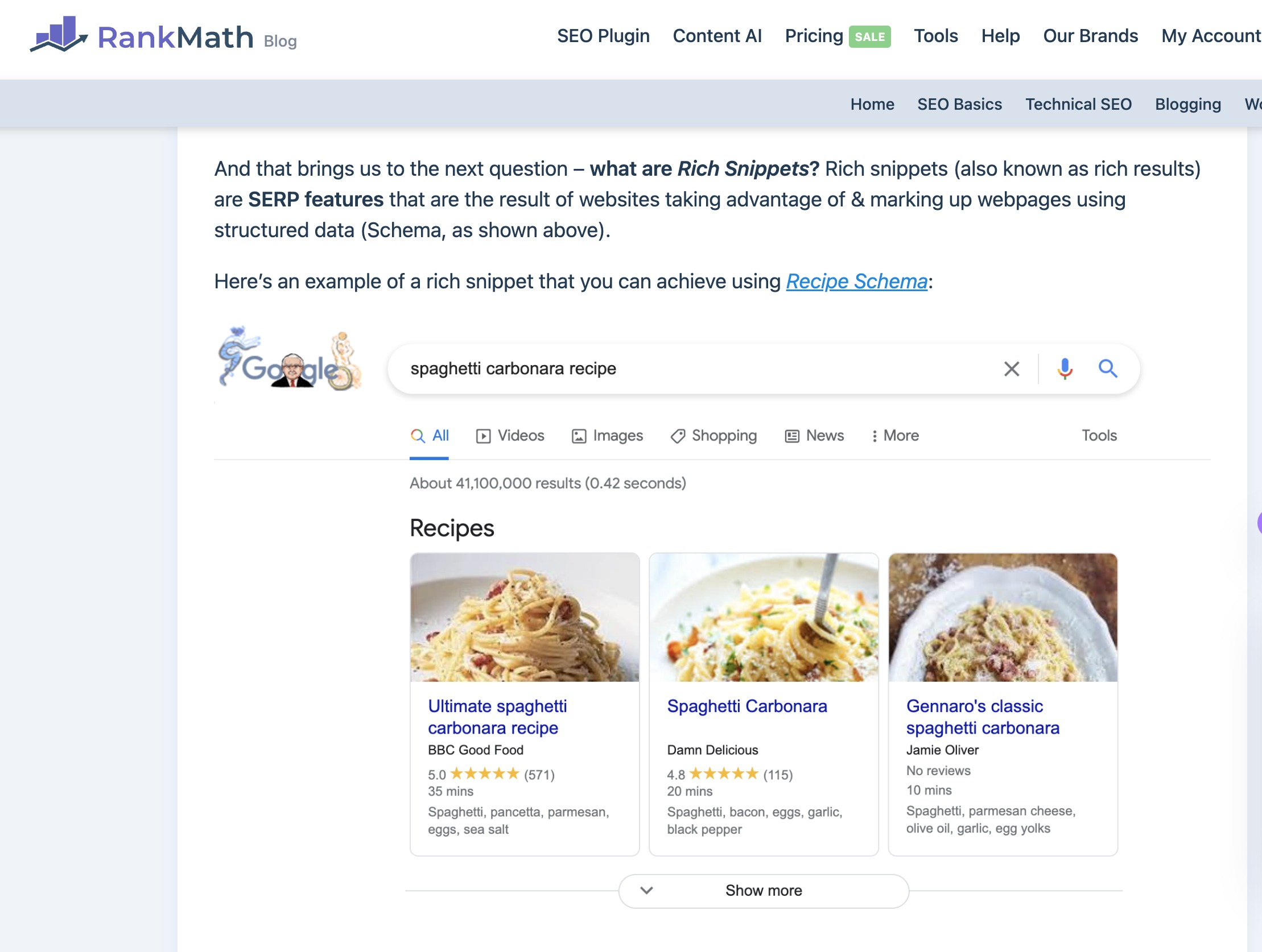 SEO copywriting example