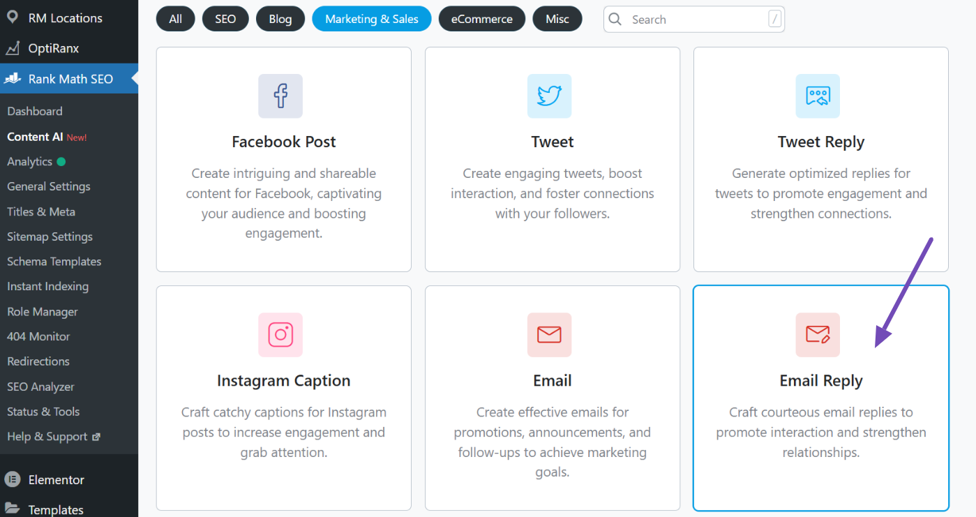 Email Reply Content AI tool
