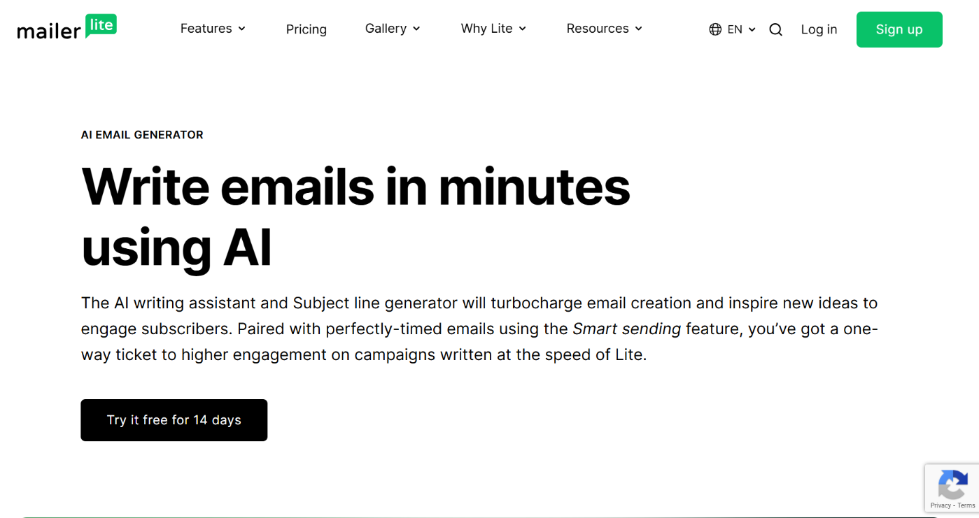 MailerLite AI Email Generator
