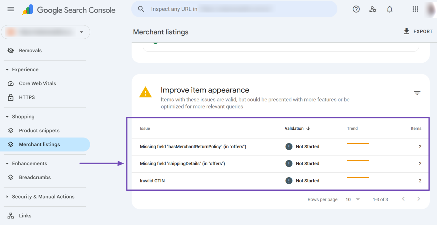 Scroll down to the Improve item appearance section in Merchant Listings