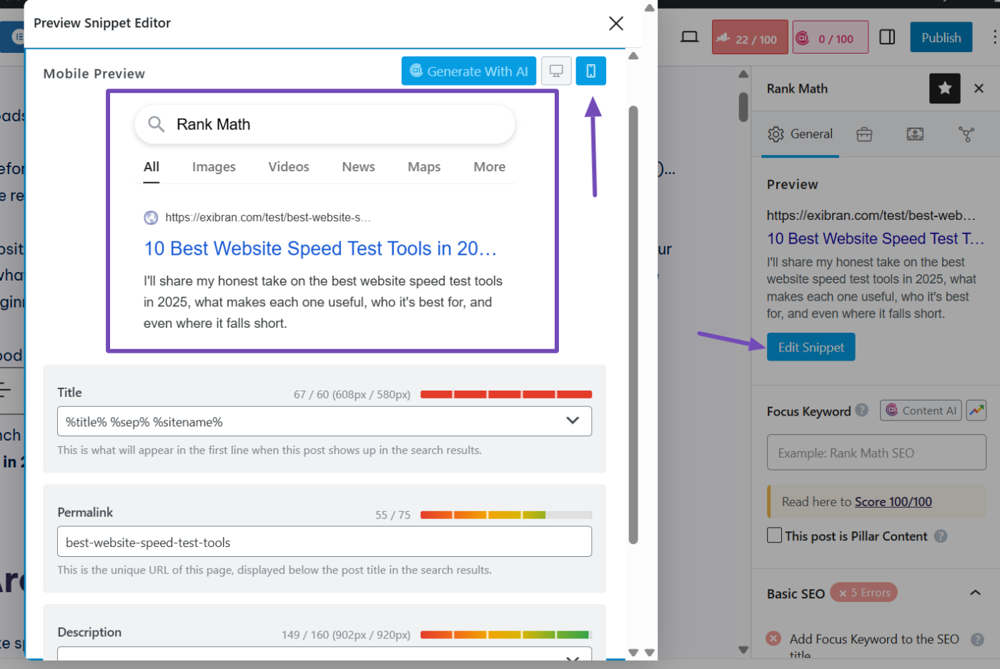 High 10 Cellular search engine marketing Instruments to Enhance Your Rankings & Velocity » Rank Math 2 preview snippet editor