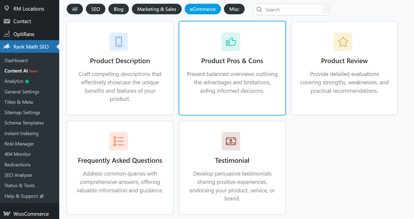 Content AI Ecommerce tools
