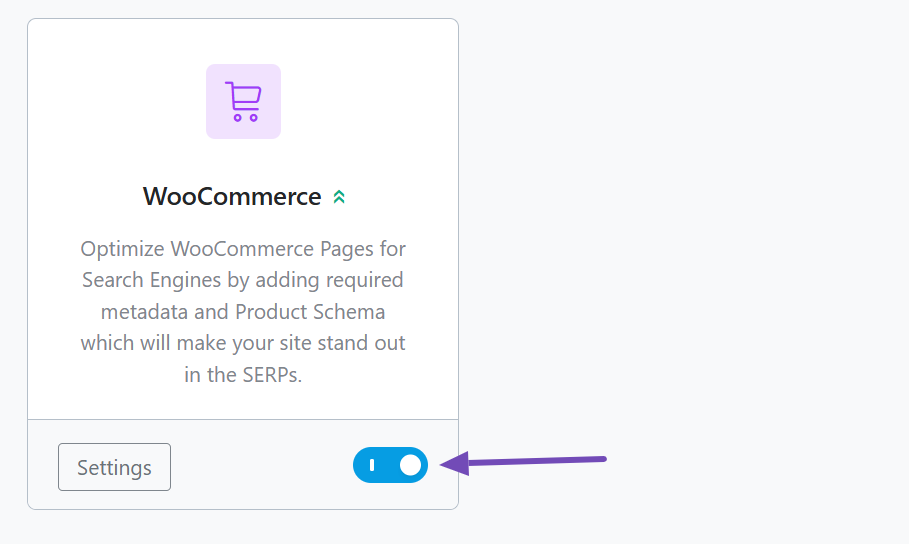 Enable WooComerce module