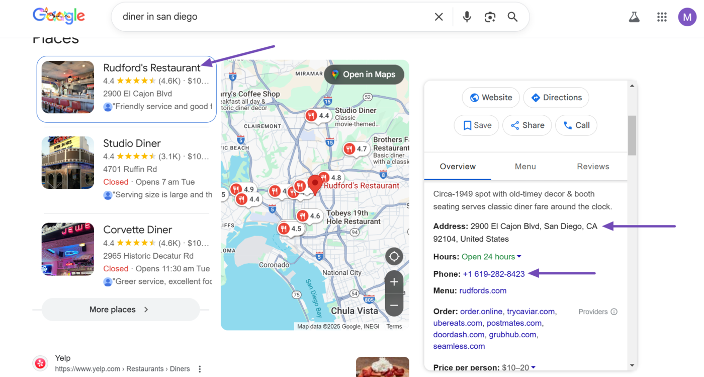 Sample of the name address and phone number in the local packÂ