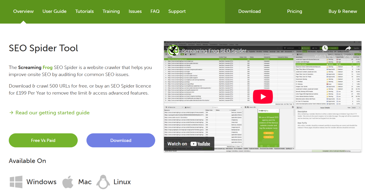 Screaming Frog SEO Spider