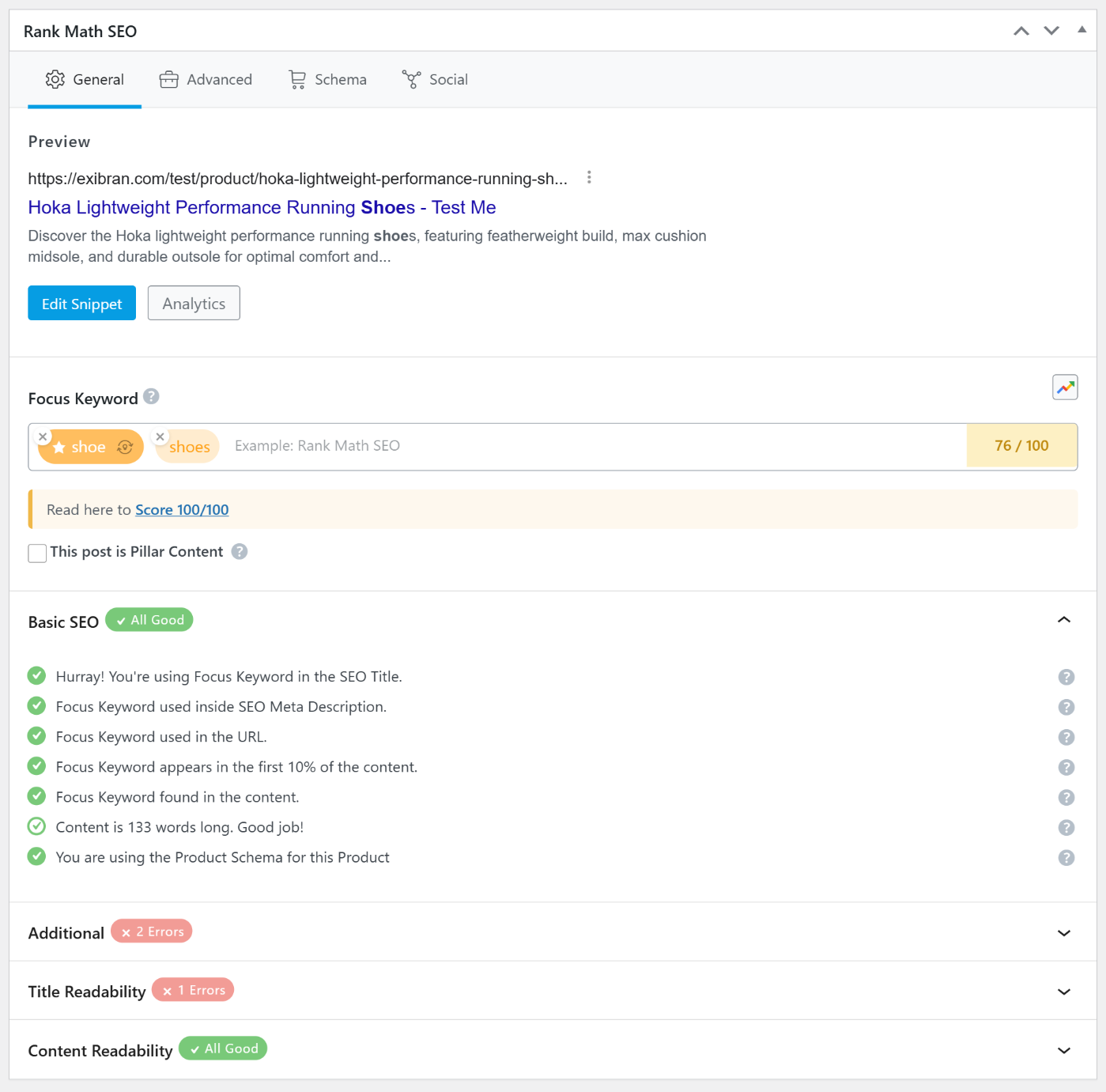 ecommerce optimization by Rank Math