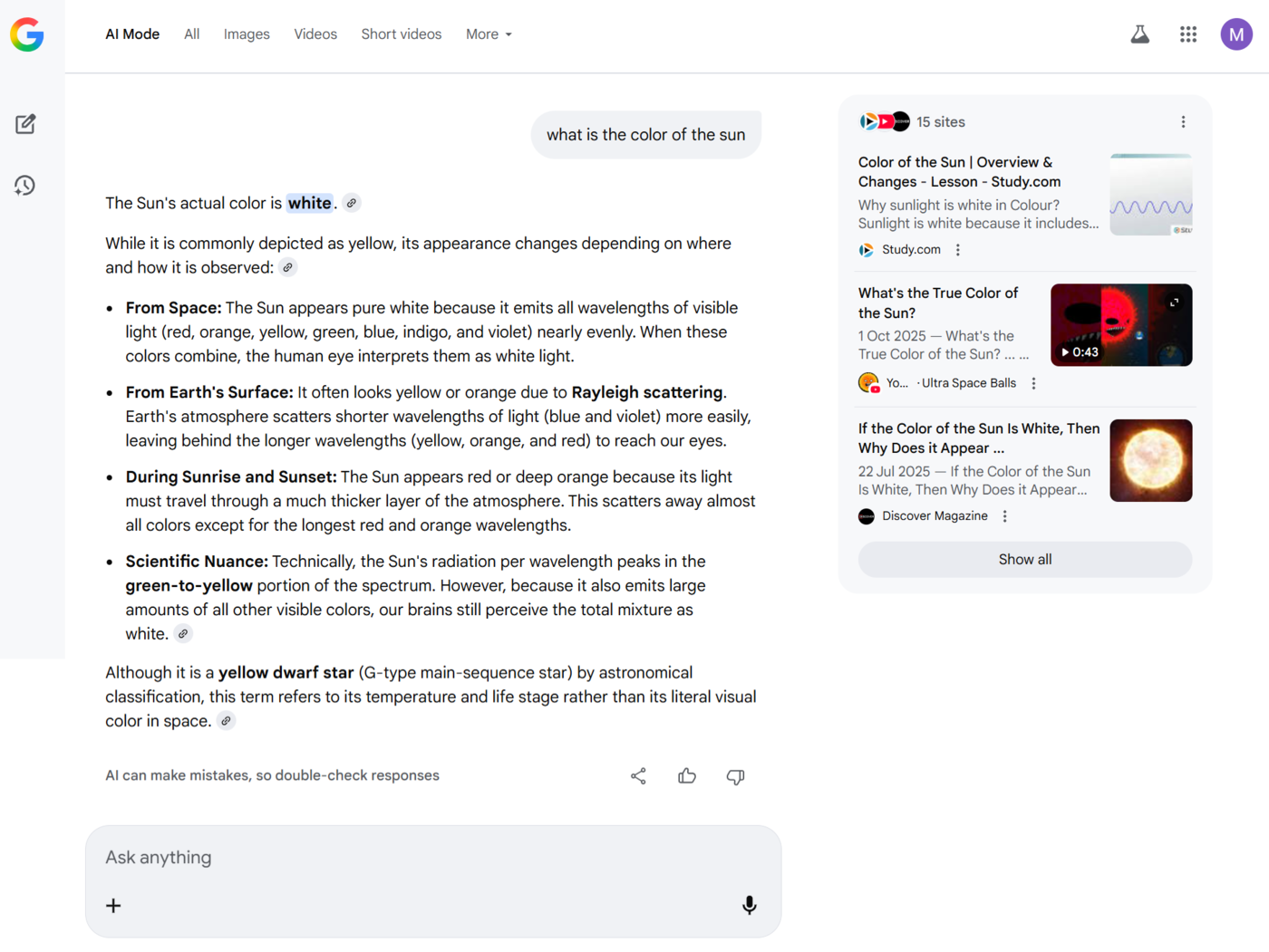 Overview of Google AI Mode