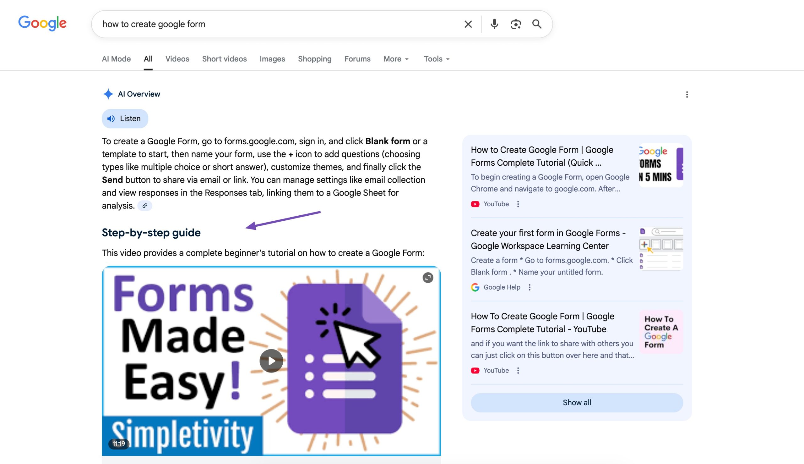 Q & A content format